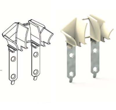 Tulipage Tablier Seul - Lame de 39 pour coulisse Tradi ZF